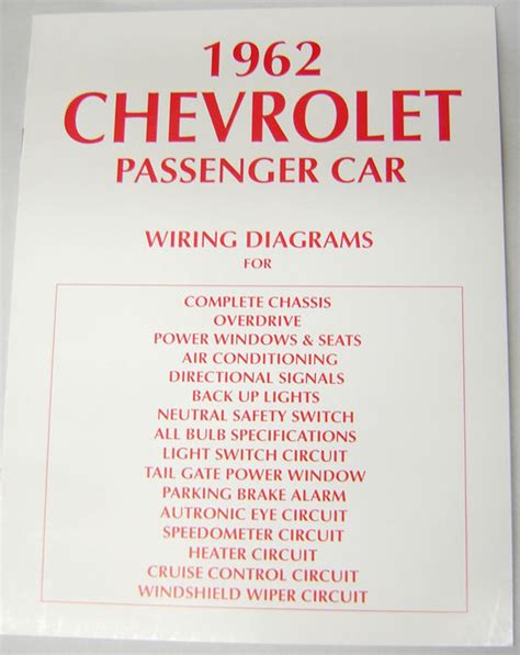 chevy impala electrical wiring diagram manual    classic chevy