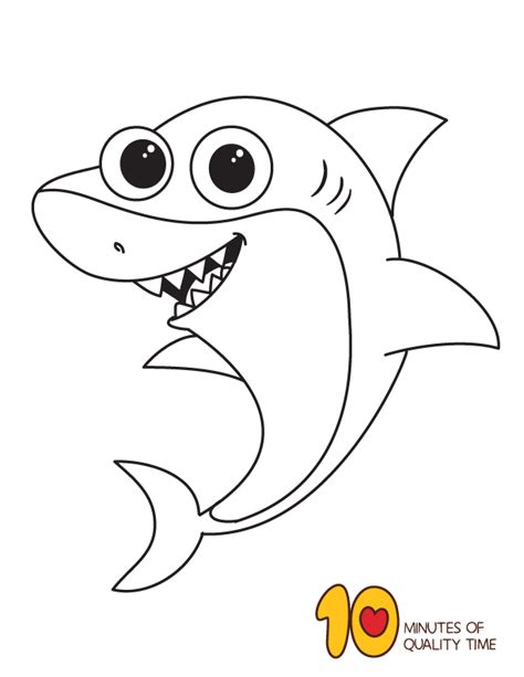 cute baby shark coloring pages kidsworksheetfun
