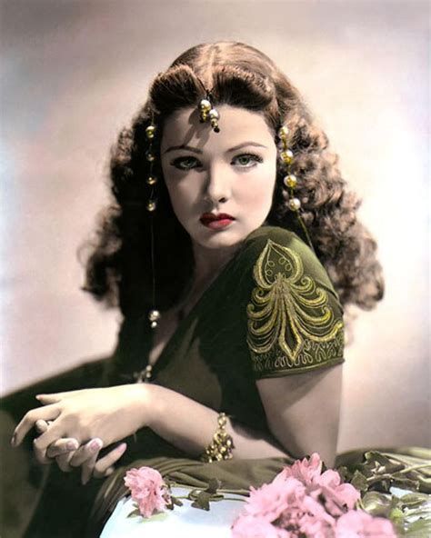 Colorized Photo Gene Tierney Actress Sundown 1941 Hollywood Etsy