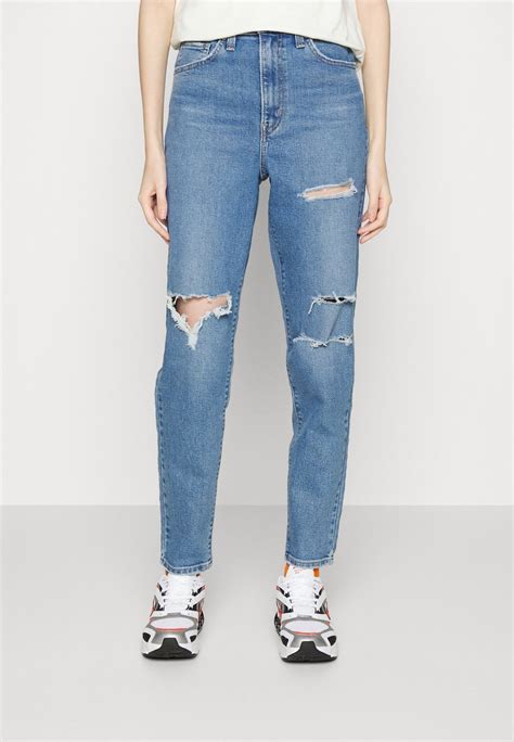 levi s® high waisted mom jeans relaxed fit summer games blue denim