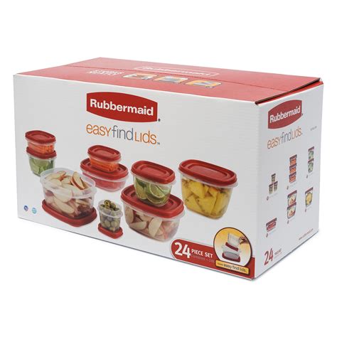 rubbermaid food storage containers  easy find lids  piece set