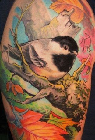 chickadee tattoo tattoo time pinterest