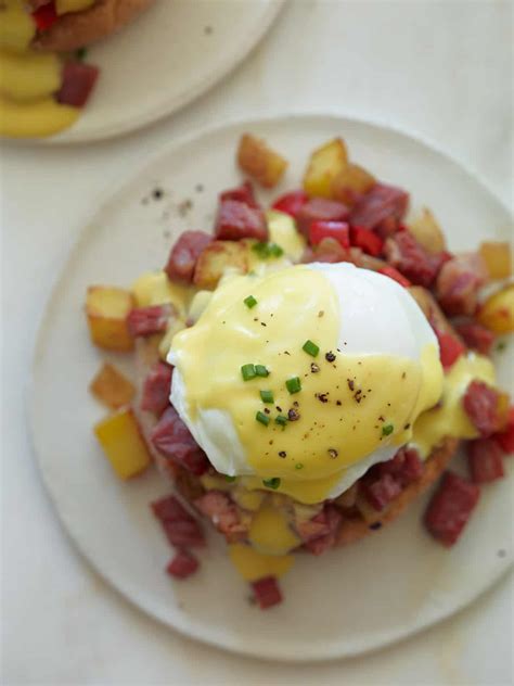 Corned Beef Hash Eggs Benedict Breakfast Recipe Spoon