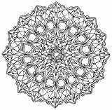Mandala Kaleidoscope Pages Dover sketch template