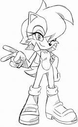 Sonic Acorn Hedgehog Satam sketch template