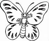 Coloring Cartoon Butterfly Kids sketch template