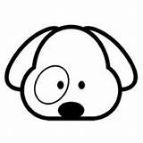 Dog Face Coloring Outline Pages Surfnetkids Puppy Template Cartoon Clipart Emoji Book Pet 收藏自 sketch template