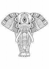 Elephant Elefantes Erwachsene Elefanten Elefanti Malbuch Adulti Elephants Elefant Elefante Bojanka Adults Mandalas Bojanke Odrasle Dessin Bojanje Justcolor Mandala Coloriage sketch template