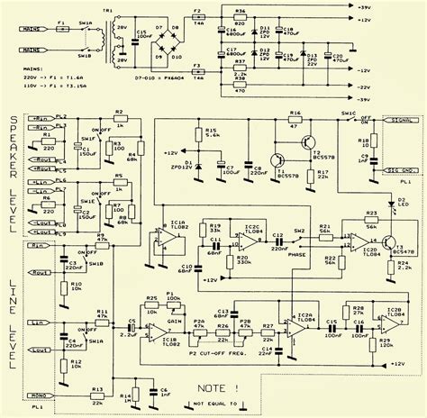 jamo sw  swe  woofer schematic circuit diagram depanetout