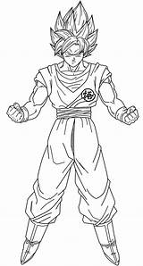 Goku Super Saiyan Drawing Coloring Pages Getdrawings sketch template