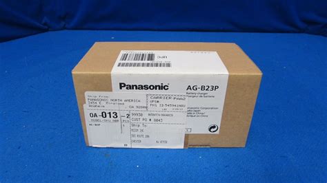 Panasonic Ag B23p De A88 Battery Charger W Power Cord
