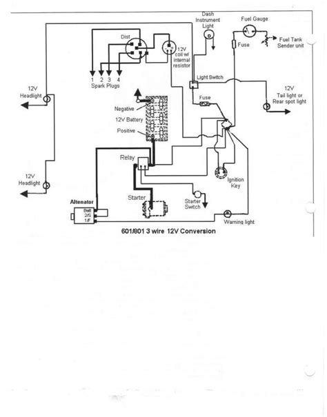 ford  tractor  volt wiring diagram wiring draw  schematic