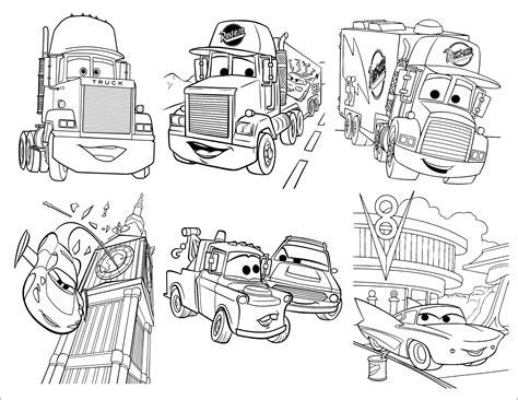 disney pixar cars coloring pages color book clipart etsy