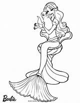 Coloring Pet Barbie Pages Mermaid Merliah Sea Hellokids Tale Print Color sketch template