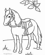 Coloring Cartoon Pages Horses Color Print Kids sketch template