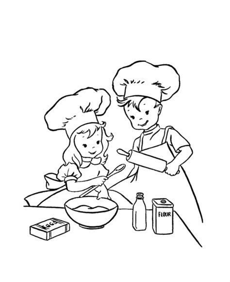 coloring page cook  jobs printable coloring pages