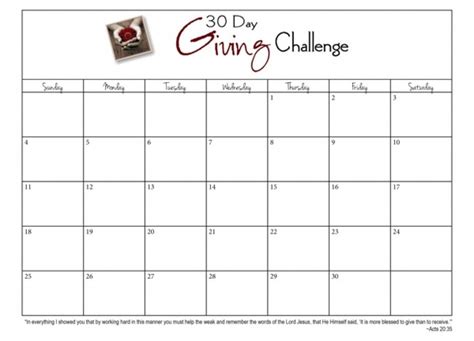 fresh  day challenge printable calendar delightful   blog site