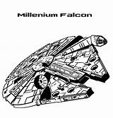 Falcon Millenium Coloring Millennium Milenium sketch template