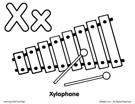 xylophone coloring pages