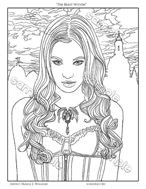 coloring pages  vampire   adult halloween coloring pages