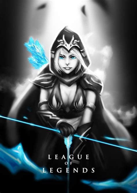 ashe by wacalac on deviantart black and white lol posters in 2019 league of legends account