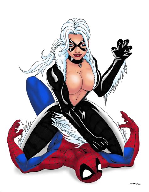 black cat vs spider man color in misty johnson s marvel women comic art gallery room
