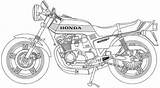 Honda Cb750f Blueprints Cb นท จาก sketch template