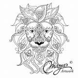 Pages Coloring Lions Getdrawings Liger sketch template