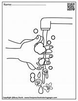 Washing Coloring Hand Germs Pages Preschool Kids Activity Hands Printable Set Printables Pdf Book Wash Health Toddlers Steps Click Choose sketch template