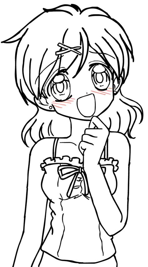 anime girl colouring sheet  katiedemon  deviantart