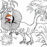 Dilophosaurus Coloring Pages Habitat Seven Awesome Children sketch template