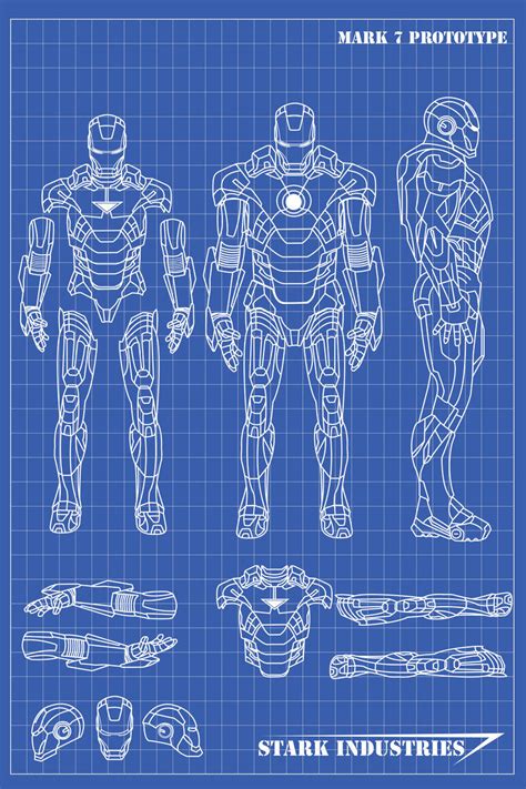 iron man blueprints  nickgonzales  deviantart