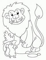 Coloring Lions Pages Lion Mouse Popular Coloringhome sketch template