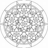 Coloring Mandala Pages Simple Adults Printable Mandalas Color Spring Colouring Patterns Print sketch template