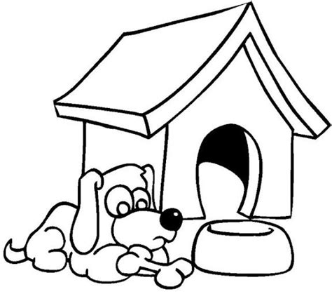 dog house coloring page coloring home
