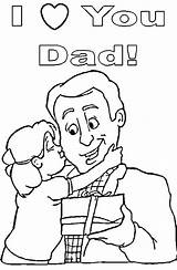 Coloring Dad Pages Daughter Father Fathers Happy Printable Birthday Kids Color Print Papa Toddlers Daddy Colouring Drawing Cards Quotes Hubpages sketch template