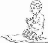 Coloring Prayer Islamic Muslim Clipart Praying Kids Islam Pages Boy Namaz Rug Boys Ramadan Cliparts Pray Children Pic Drawing Salah sketch template