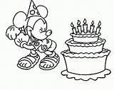 Coloring Mickey Birthday Mouse Pages Happy Minnie Baby Color Printable Spongebob Friends Cake Aunt Coloring4free Drawing Precious Moments Grandma House sketch template