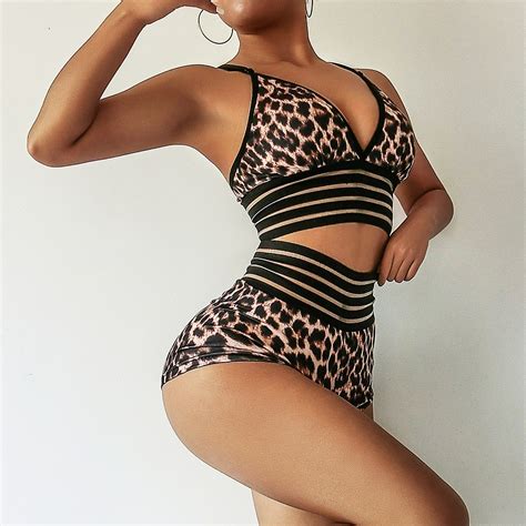 fashion summer scrunch butt shorts women leopard print push up shorts