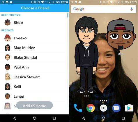 snapchat launches bitmoji widget chat shortcuts   home screen techcrunch