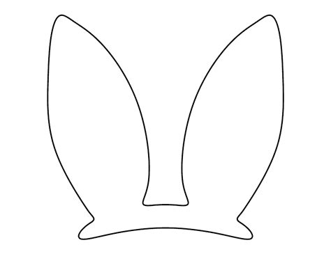 printable bunny ears template  printable word searches