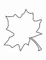 Leaf Stencil Fall Autumn Coloring Pages Clipart Clipartbest Clip sketch template