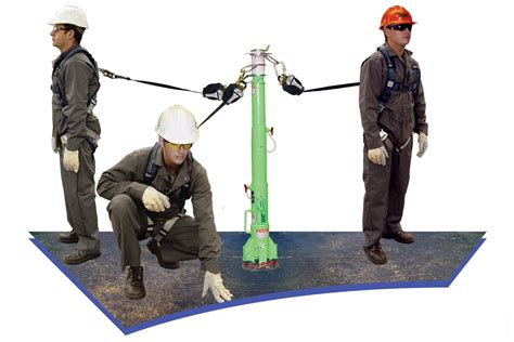 portable fall arrest post  confined space  vertical height settings supports