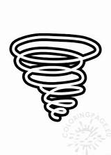 Cyclone Tornado Symbol sketch template