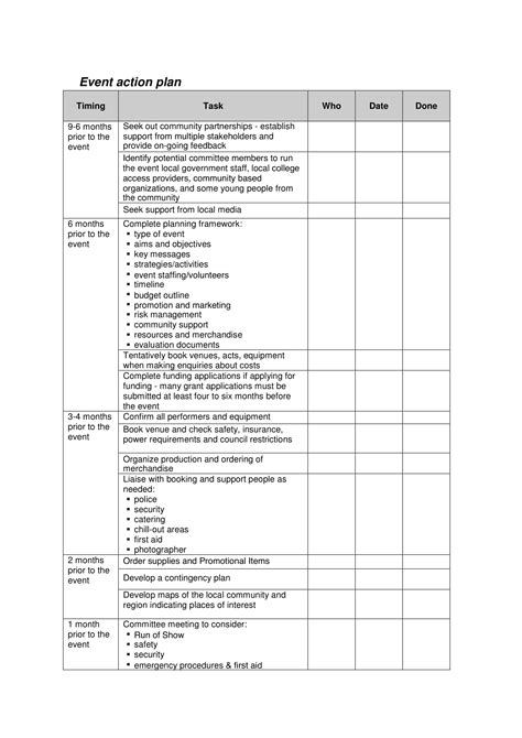 event project plan  examples format