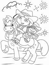 Dora Coloring Pages Explorer Boots Kids Print Friends Horse Printable Colouring Color Adventure Diego Riding Swiper Benny Sheets Isa Backpack sketch template