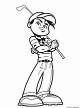 Coloring Sports Golfer Pages Awesome Printable Print sketch template