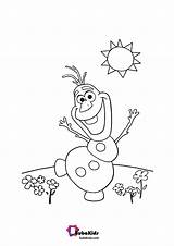 Olaf Disney Coloring Funny Bubakids sketch template