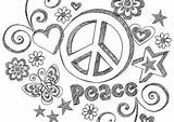 Peace Coloring4free Coloring Pages Adult Printable Grungy sketch template