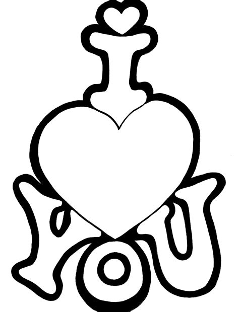 love   heart coloring page  printable coloring pages